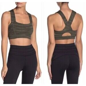 Free People FP Movement Roll Out Sports Bra Army Combo Green Size XS